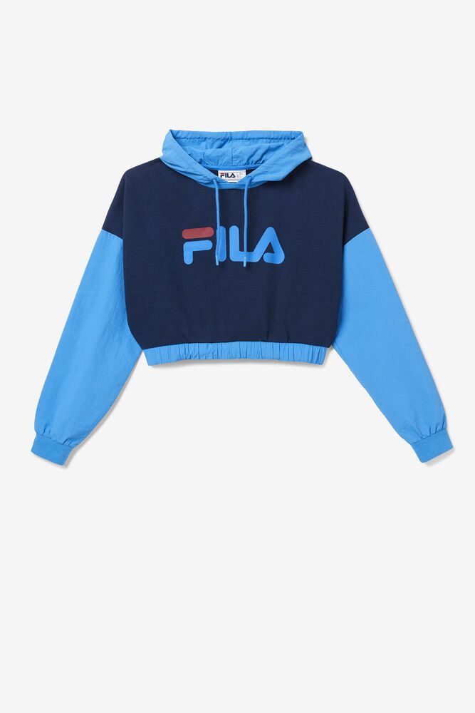 Fila Hoodie Womens Blue - Saachi - Philippines 9147283-PJ